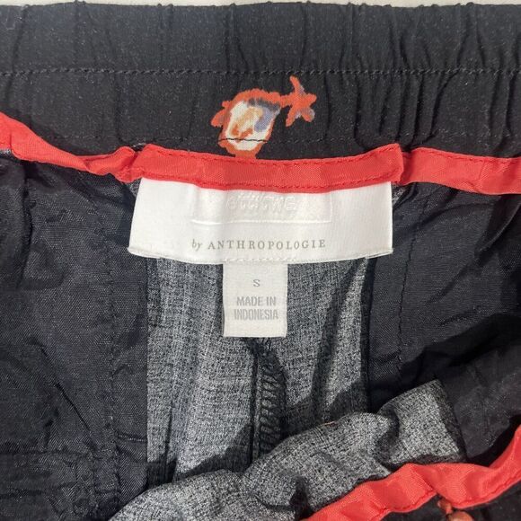 Anthropologie Womens S Black Floral Pull On Blake Pants High Rise Pockets Lounge - Picture 10 of 16